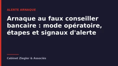Arnaque au faux conseiller bancaire