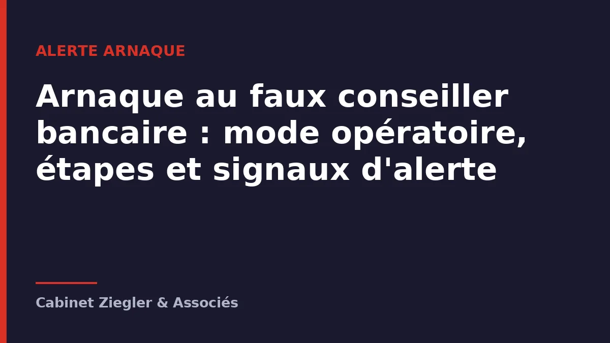 Arnaque au faux conseiller bancaire
