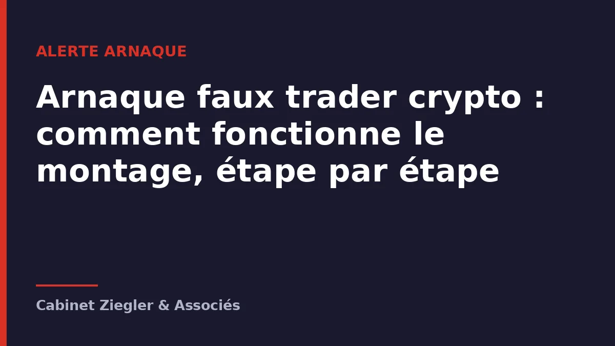 Arnaque faux trader crypto
