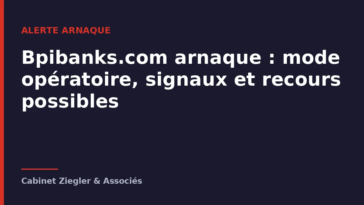 Bpibanks.com arnaque