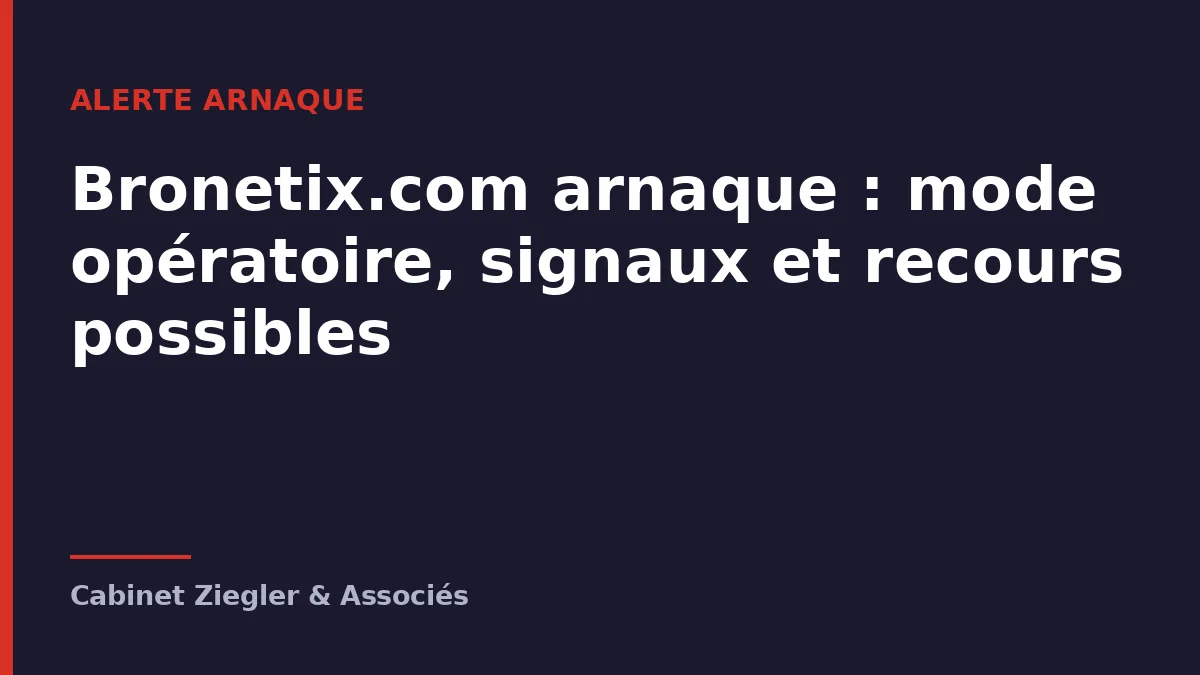 Bronetix.com arnaque