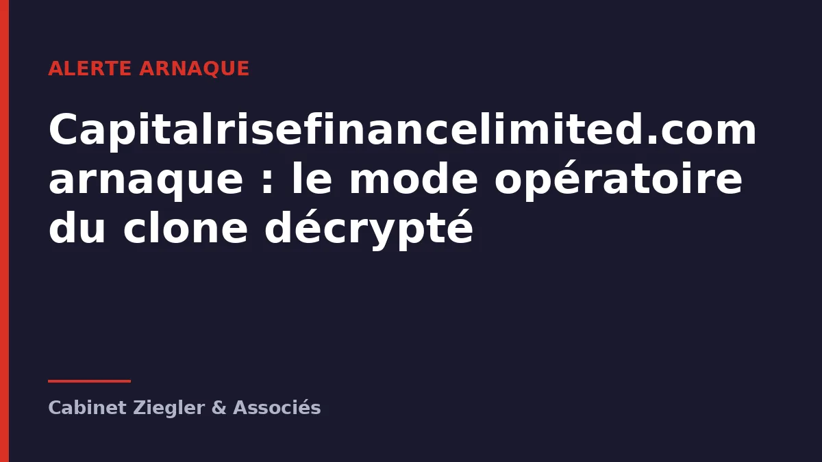 Capitalrisefinancelimited.com arnaque