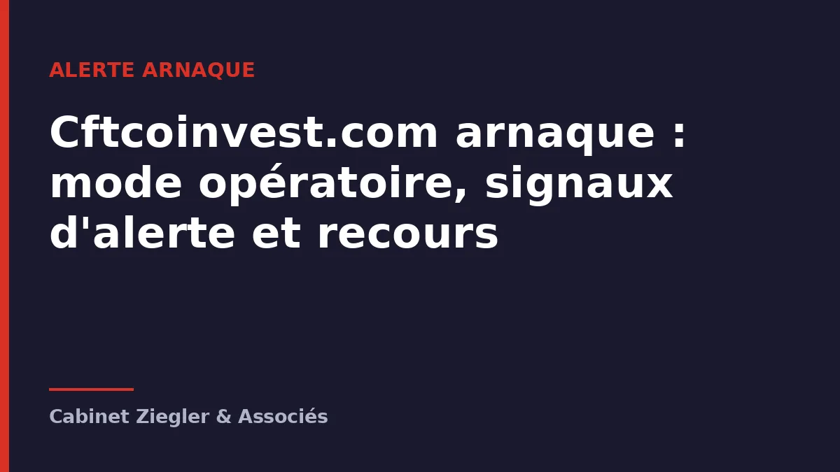 Cftcoinvest.com arnaque