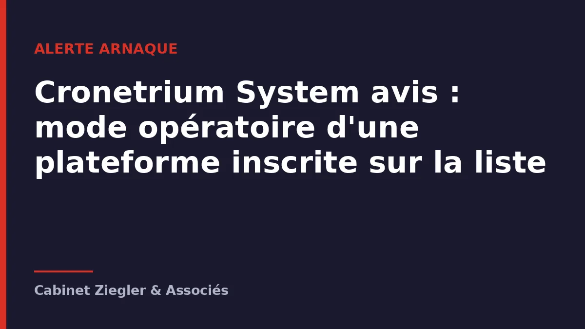 Cronetrium System avis