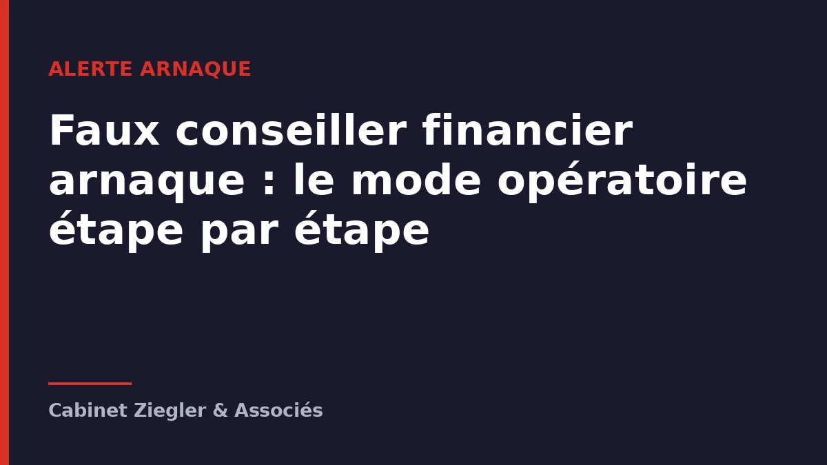 Faux conseiller financier arnaque