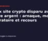 Faux site crypto disparu avec votre argent