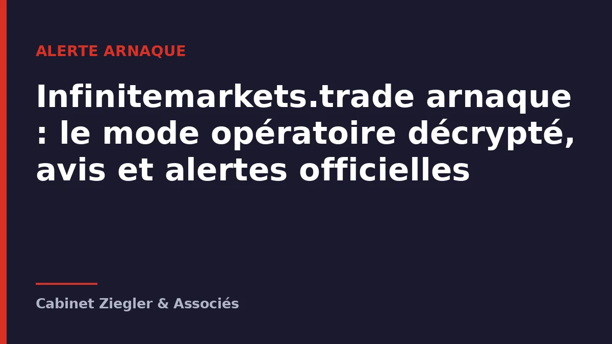 Infinitemarkets.trade arnaque