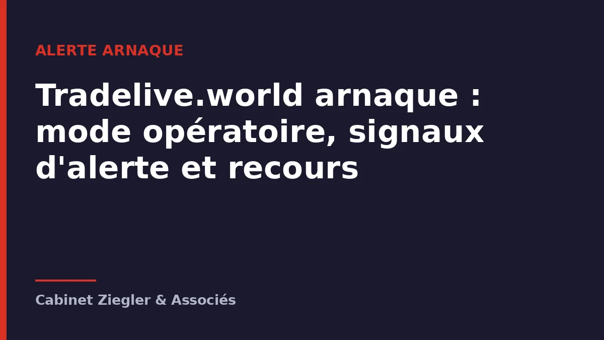 Tradelive.world arnaque