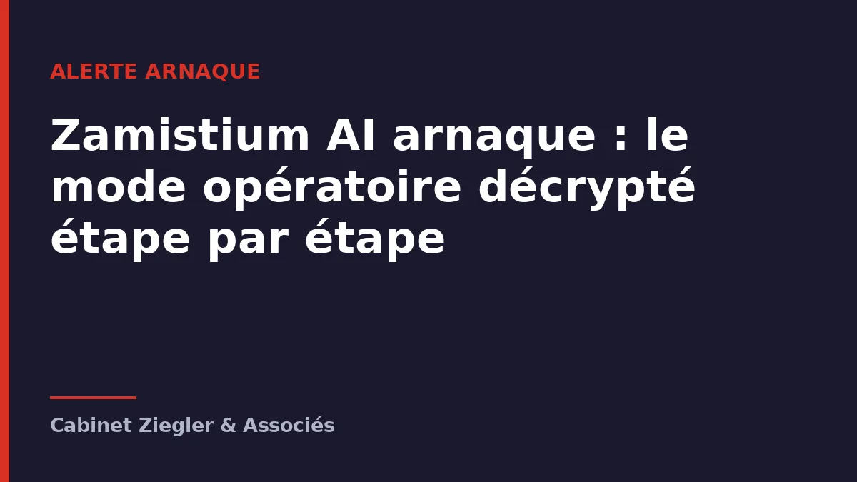 Zamistium AI arnaque