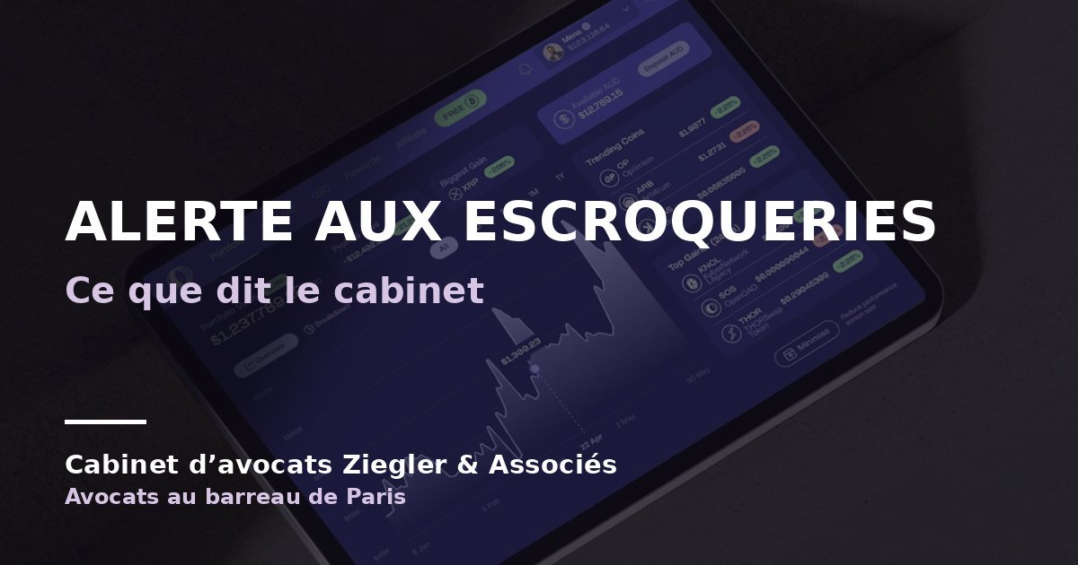 Alerte aux Escroqueries arnaque avis