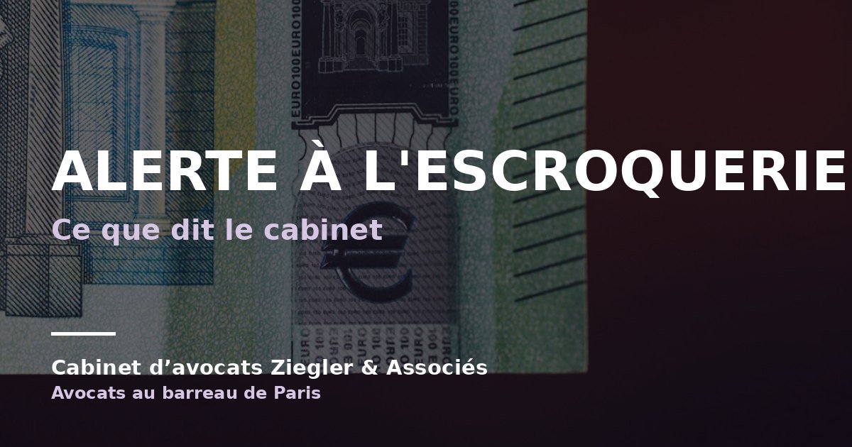 Alerte à l'escroquerie arnaque avis