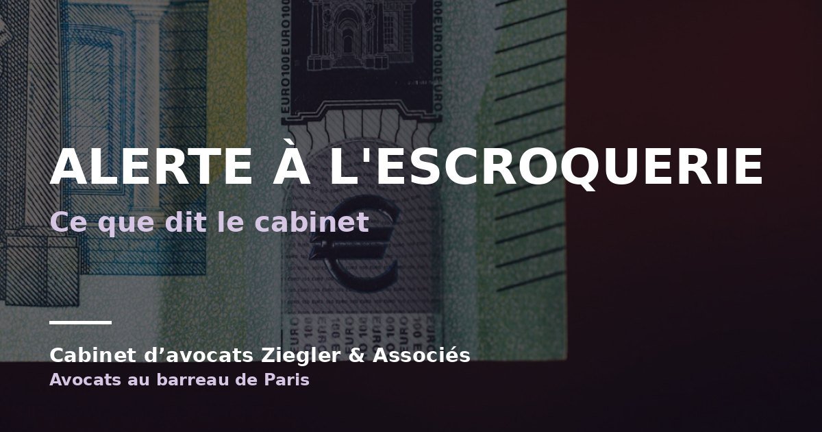 Alerte à l'escroquerie arnaque avis