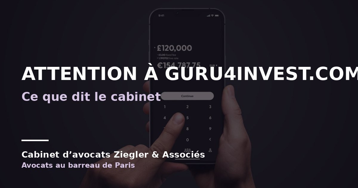 Attention à guru4invest.com arnaque avis