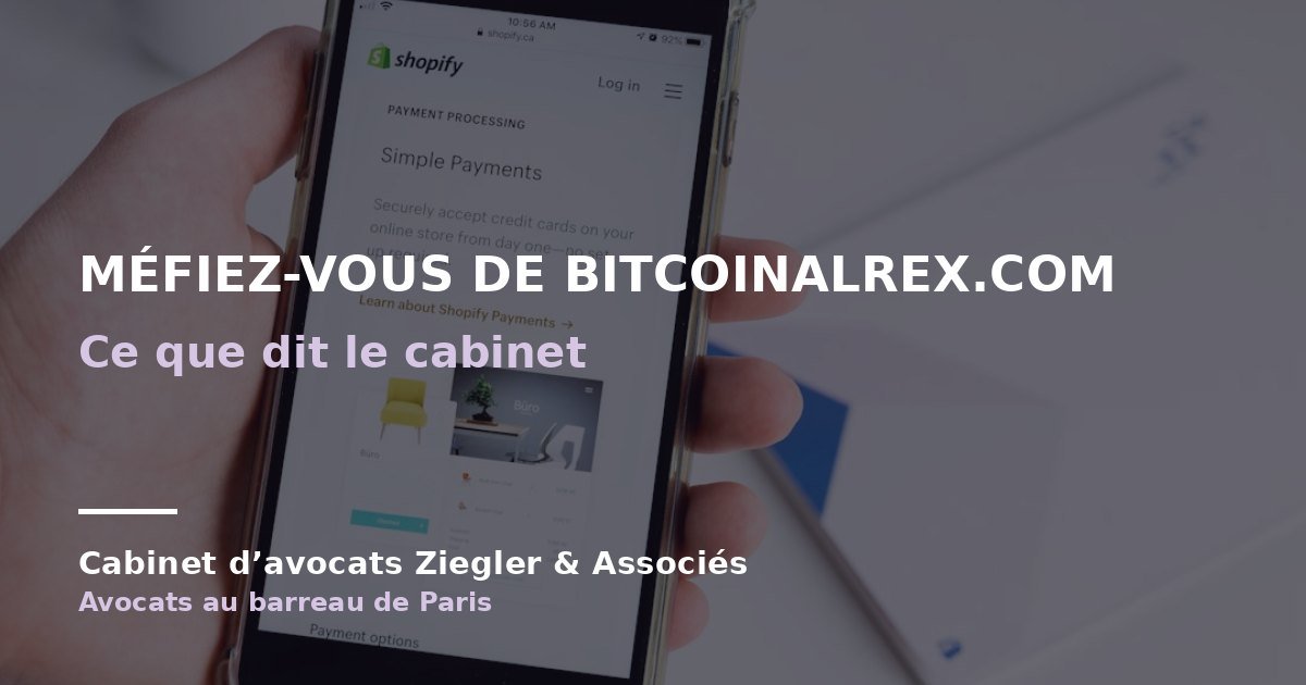 Méfiez-vous de bitcoinalrex.com arnaque avis