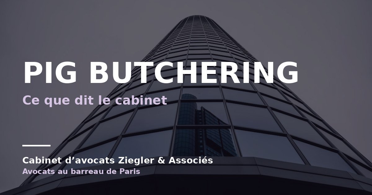 Pig butchering arnaque avis