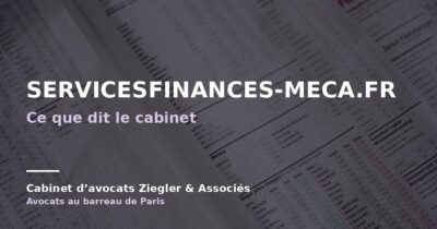 Servicesfinances-meca.fr arnaque avis